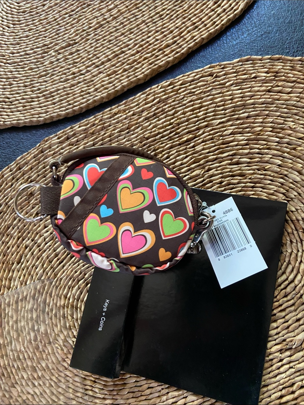 LeSportsac Keys + Coin Pouch with Multicolor Heart Print - Picture 3 of 5